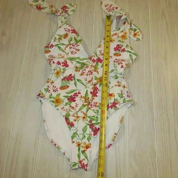 Aqua Womens One Piece Floral Swimsuit Size Small - Picture 10 of 12